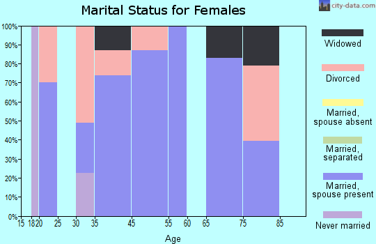 Masaryktown marital status for females