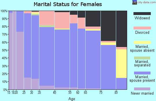 Palm City marital status for females