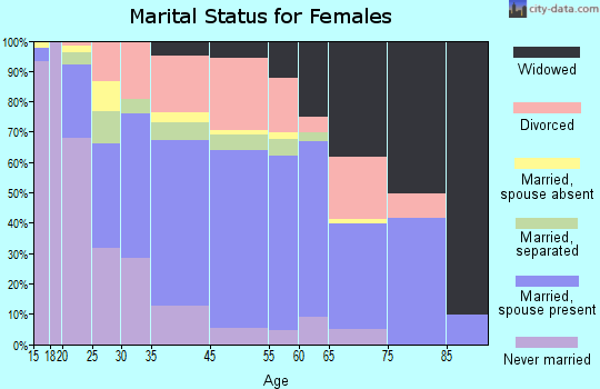Palm River-Clair Mel marital status for females