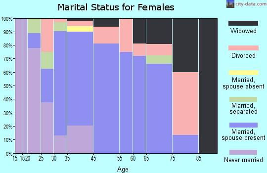 Palm Shores marital status for females