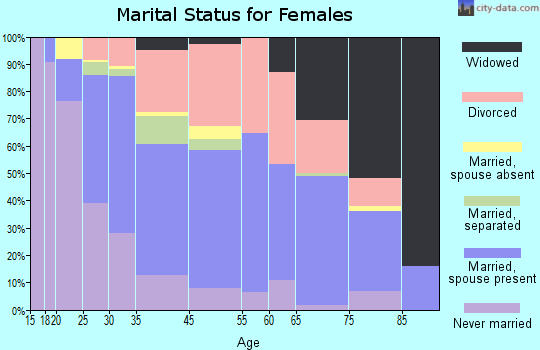 Palm Springs marital status for females