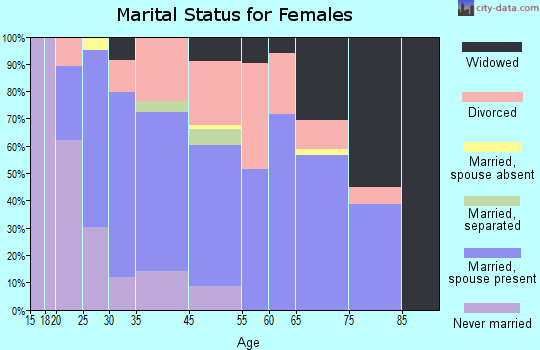 South Gate Ridge marital status for females