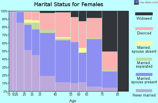 South Miami marital status for females