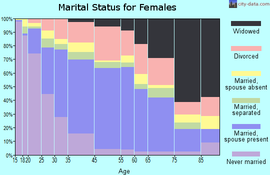 South Miami Heights marital status for females