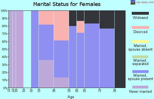 Wabasso Beach marital status for females