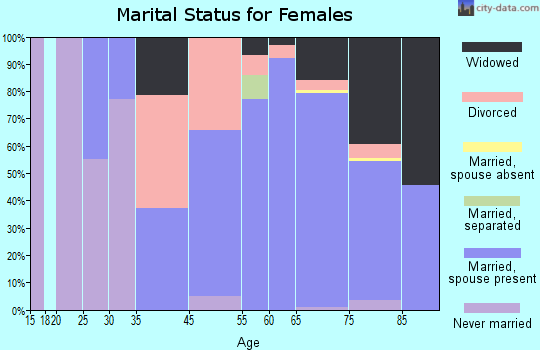 Warm Mineral Springs marital status for females