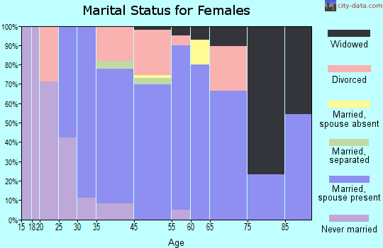 Wesley Chapel South marital status for females