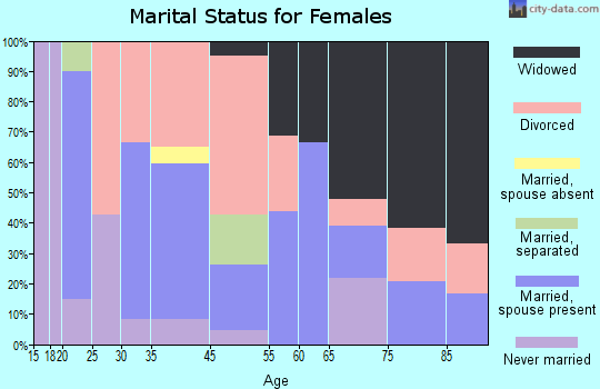Bibb City marital status for females