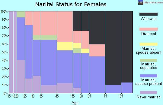 Mountain City marital status for females