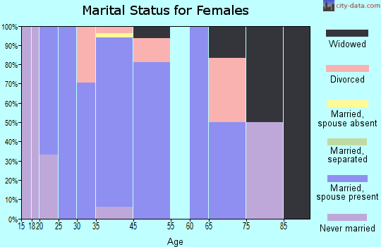 North High Shoals marital status for females