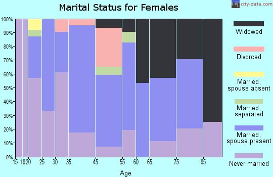 Mountain View marital status for females