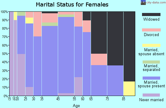 American Falls marital status for females