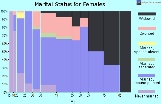 Heyburn marital status for females
