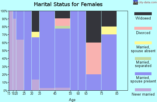Lewisville marital status for females