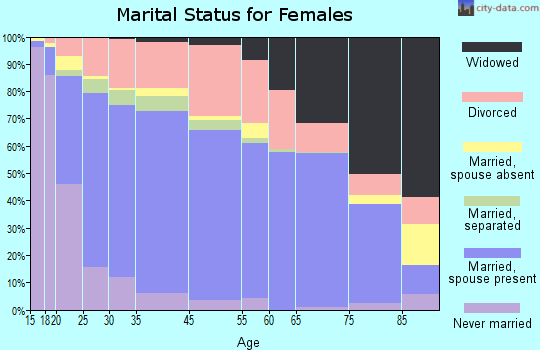 Twin Falls marital status for females