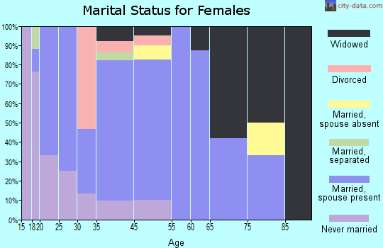 Allendale marital status for females