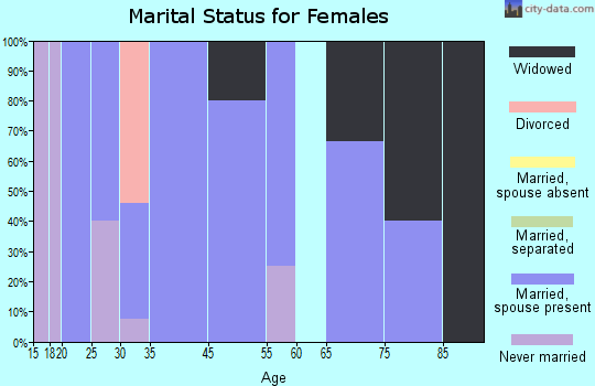 Arlington marital status for females