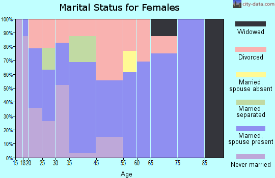 Bondville marital status for females