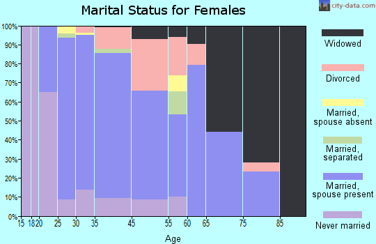 Island Lake marital status for females