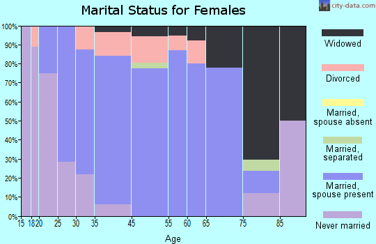 Rapids City marital status for females