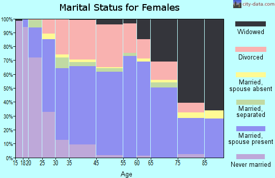 Rock Falls marital status for females