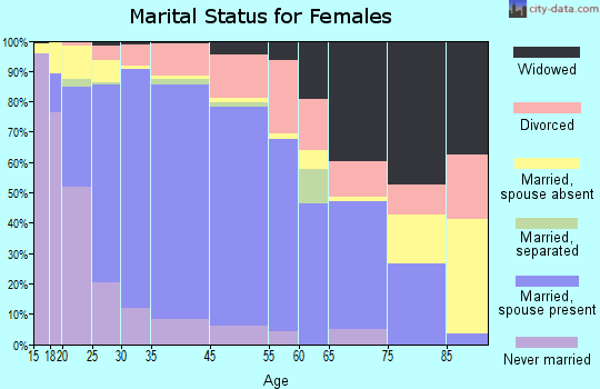 Round Lake Beach marital status for females