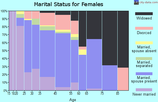 Sauk Village marital status for females