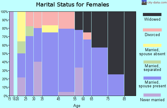 Burnettsville marital status for females