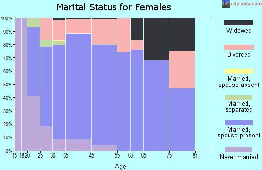Knik-Fairview marital status for females