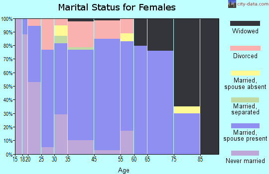 Galveston marital status for females