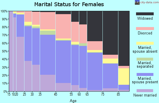 Michigan City marital status for females