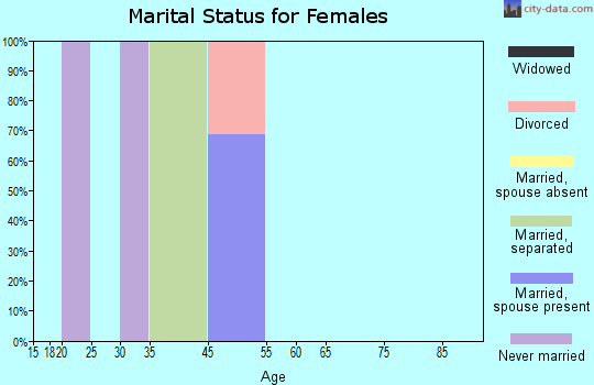 Lowell Point marital status for females