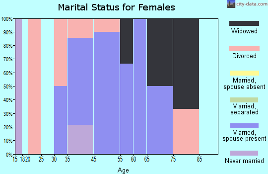 Stinesville marital status for females