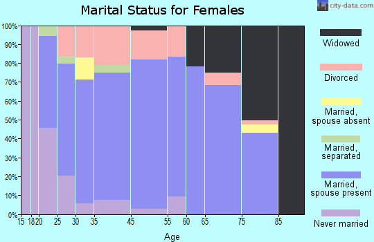 Akron marital status for females