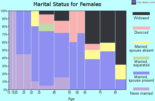 Arlington marital status for females