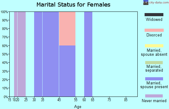 Nelson Lagoon marital status for females