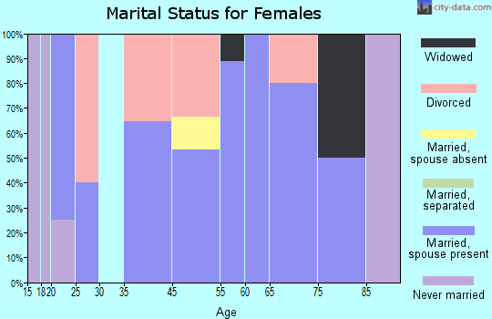 Davis City marital status for females
