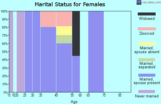 Pleasant Valley marital status for females