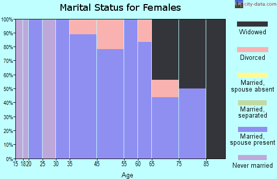 Pulaski marital status for females
