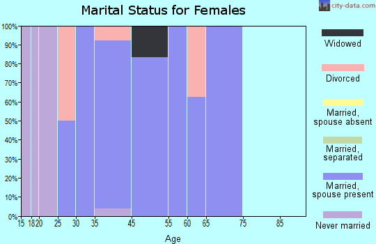 Shueyville marital status for females