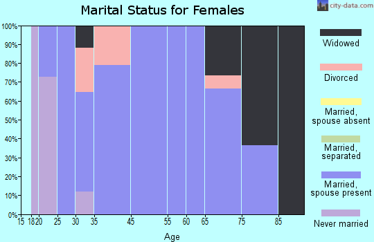 Spillville marital status for females