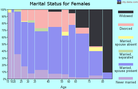 Webster City marital status for females