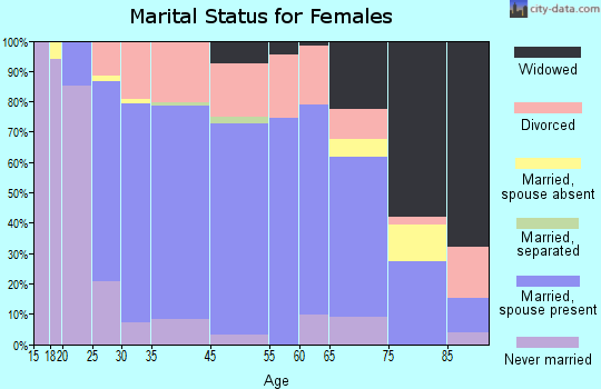 Baldwin City marital status for females