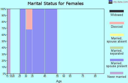 Two Rivers marital status for females