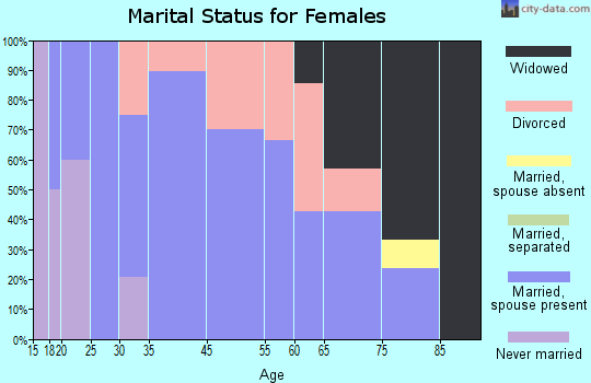 Jamestown marital status for females