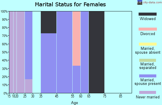 Wales marital status for females