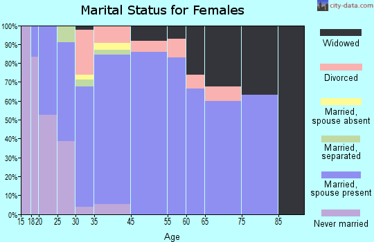 Pioneer Village marital status for females