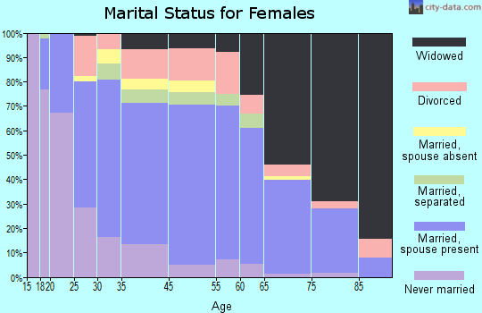 Morgan City marital status for females