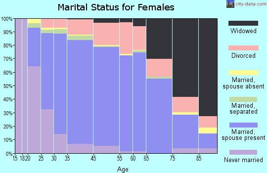 Bel Air South marital status for females