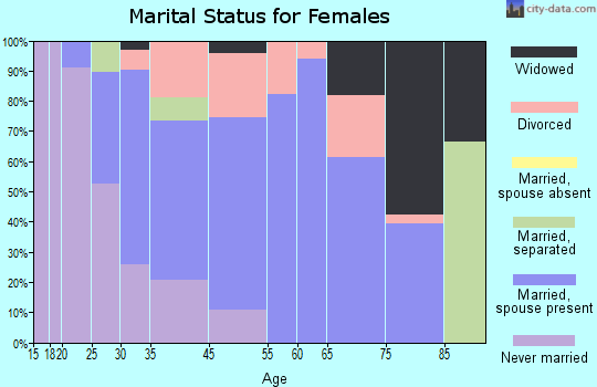 Chesapeake City marital status for females